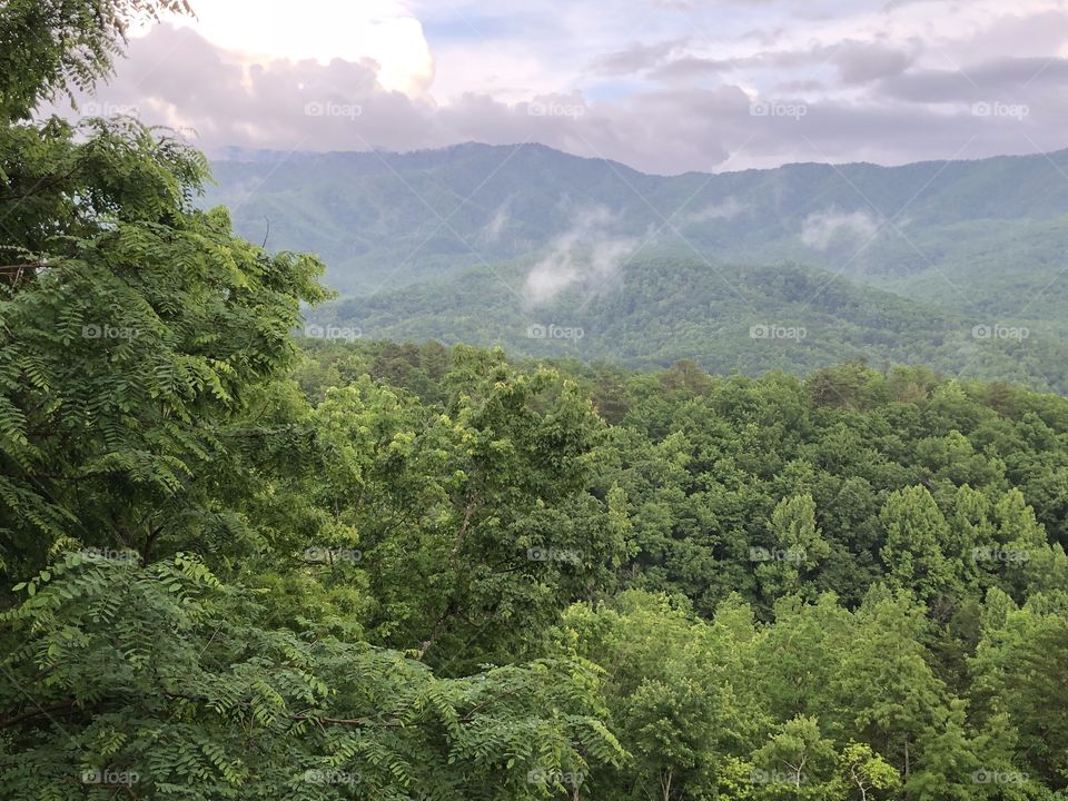 Smokey Mountains in Gatlinburg, Tennessee at the end of May. 