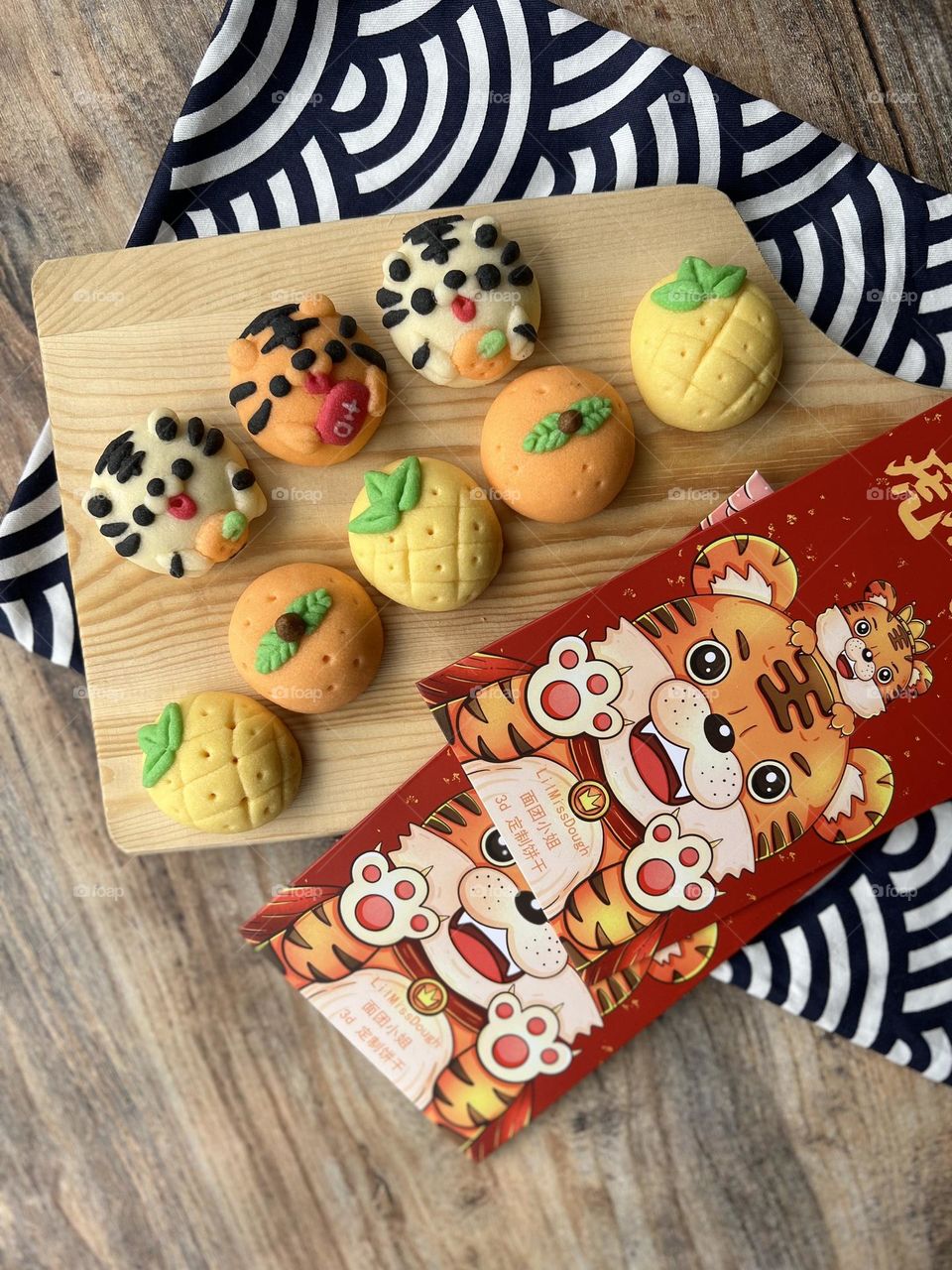 3D buttery cookies in Chinese New Year cute characters