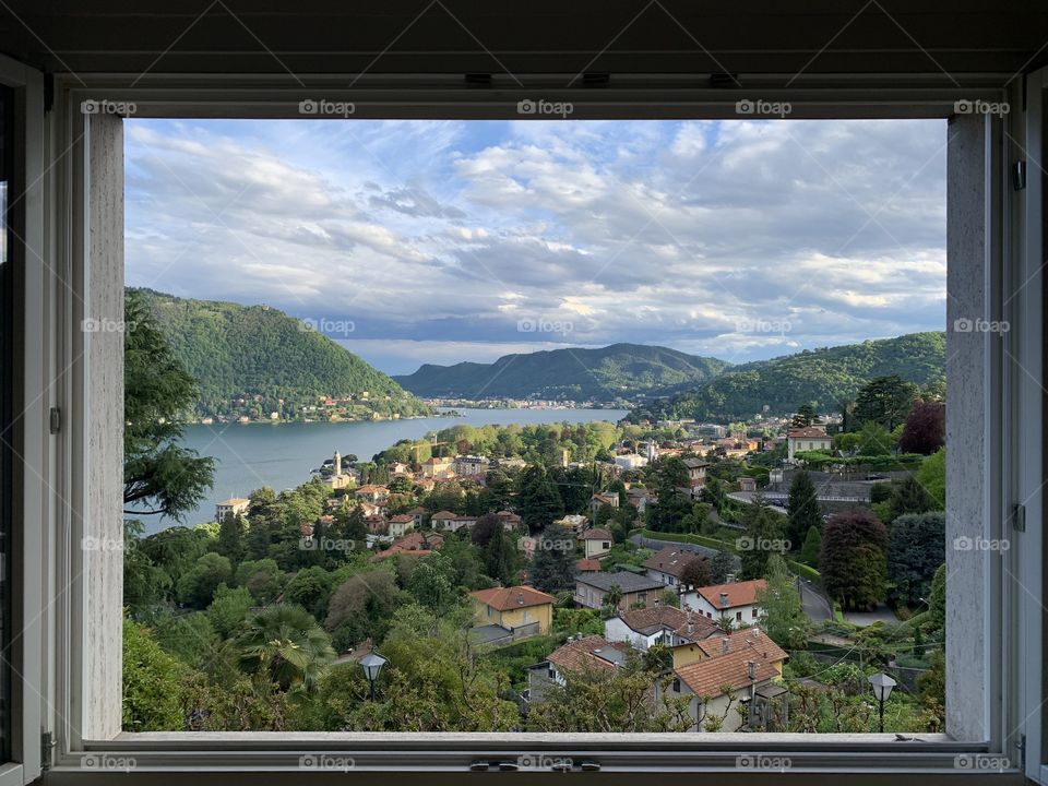 Beautiful view of Lake Como and Cernobbio through my window 