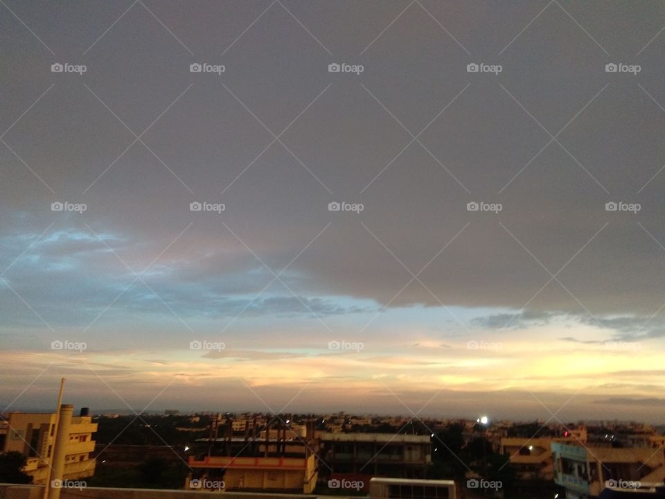 clouds in the evening