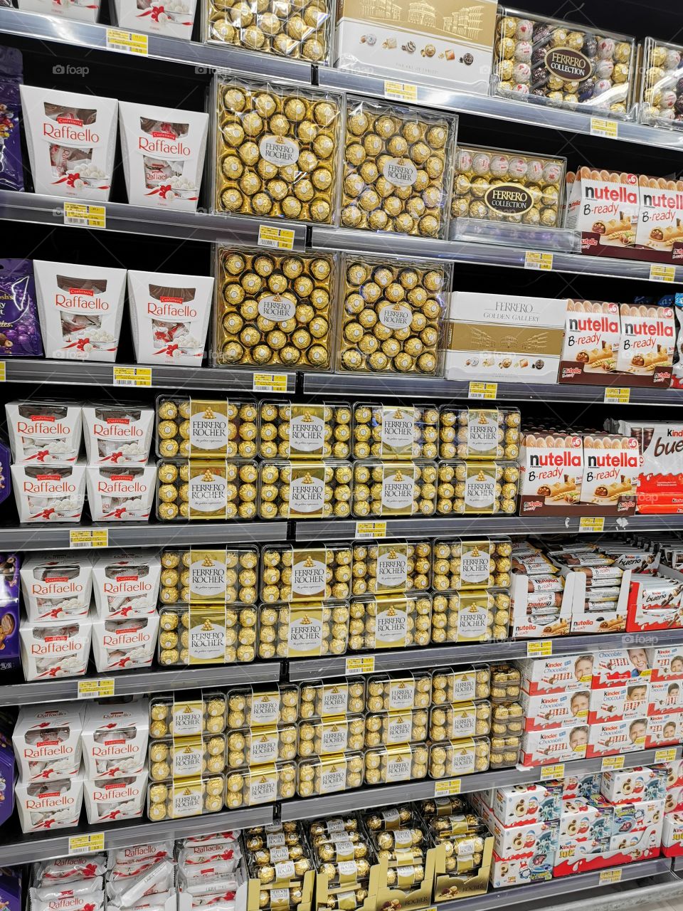 Chocolate display in mall.