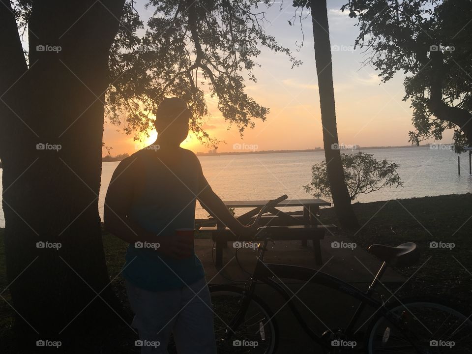 Sunset bike ride 