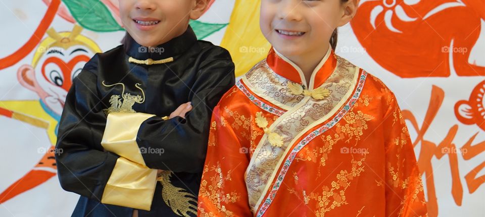 Cute siblings dressed up for a special night 