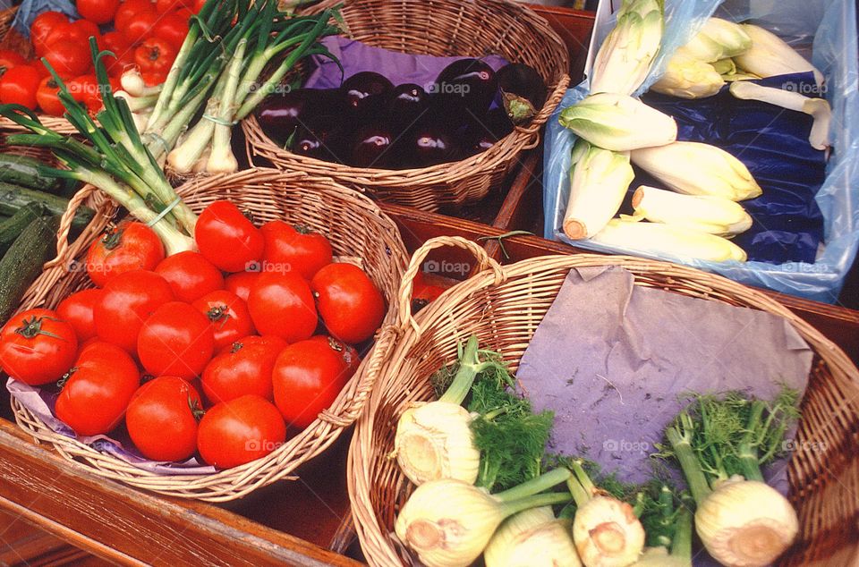 Food. Market selling food 