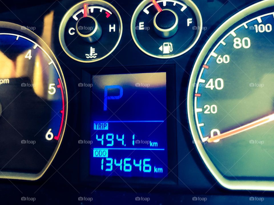 Car dashboard meters