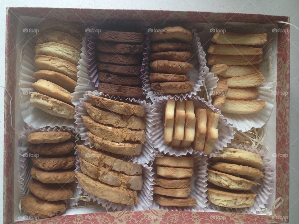 Selection of homemade cookies
