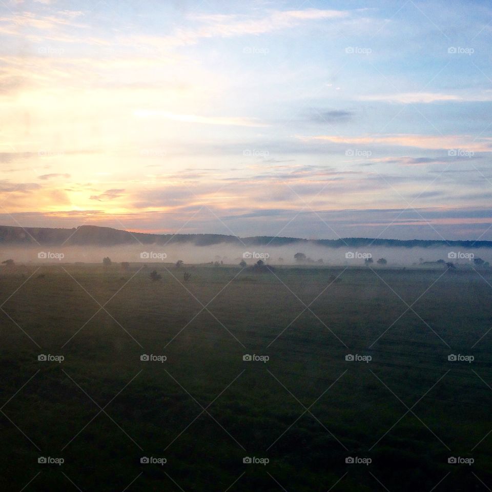 Sunrise on the fields