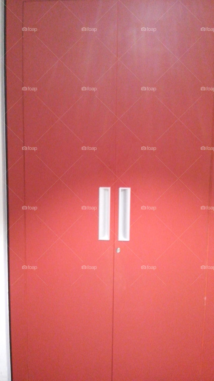Light red door