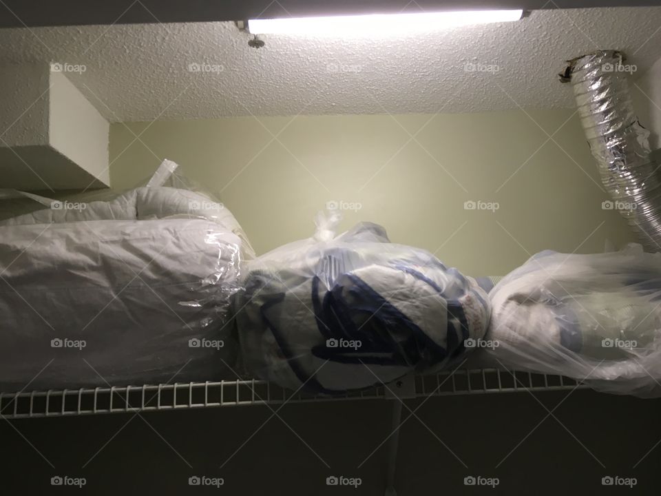 Laundry closet shelves 