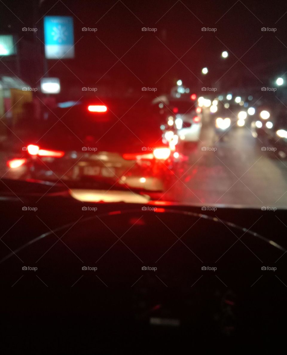 Traffic jams in the city at rush hour