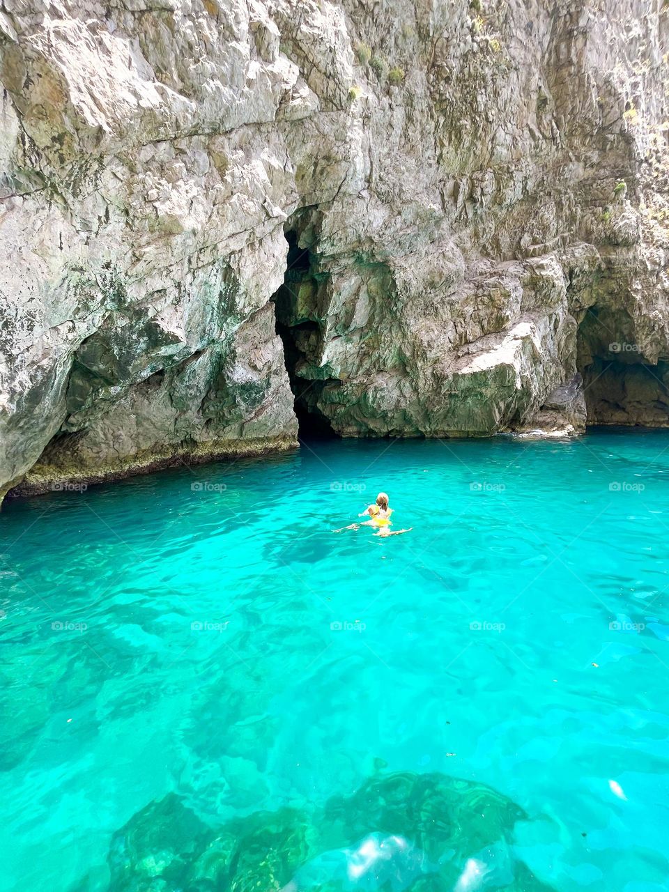 Swimming in the Grottos of Capri