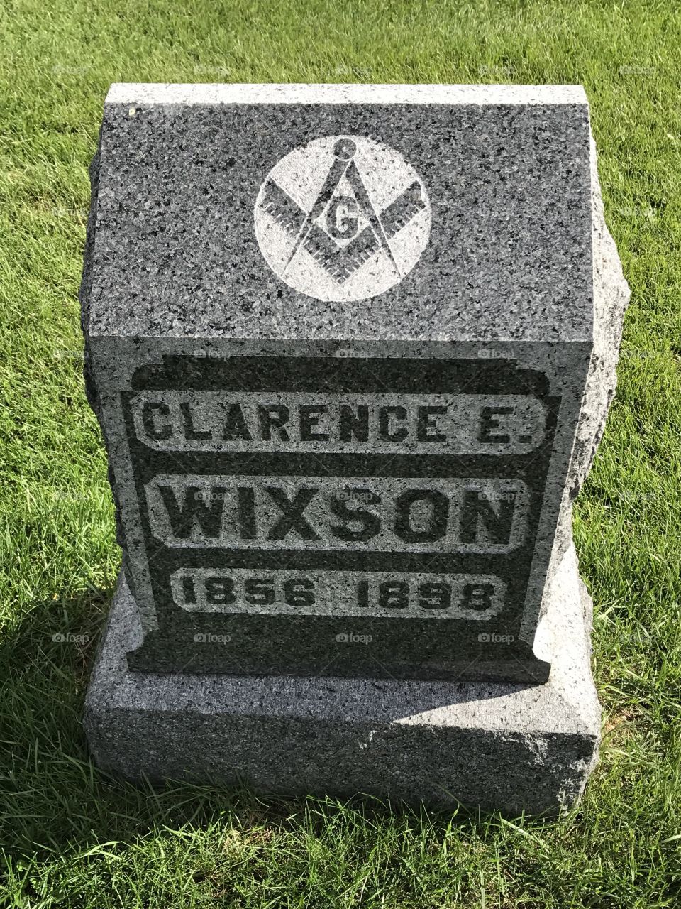 A monument of a deceased man. This stone looks newer, so I'm assuming his relatives were thoughtful enough to replace his old one.
