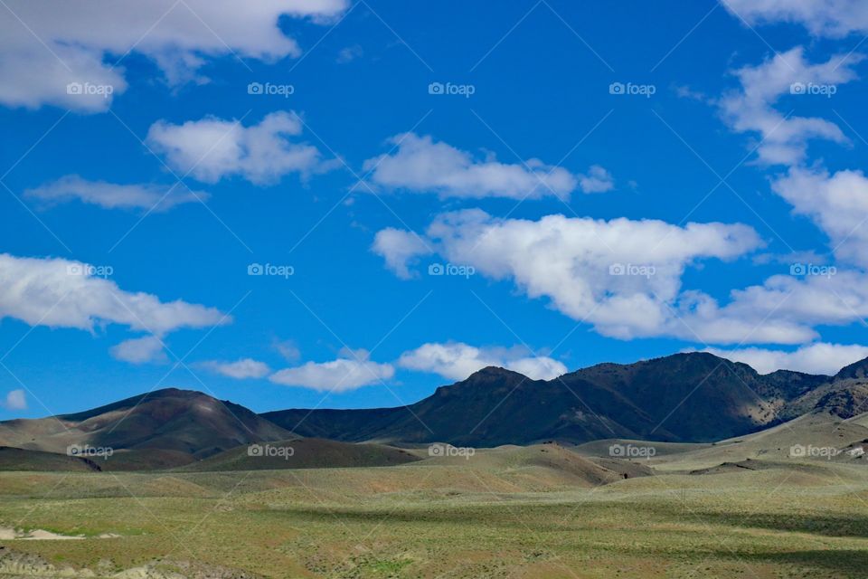 Desert hills on a cloudy day