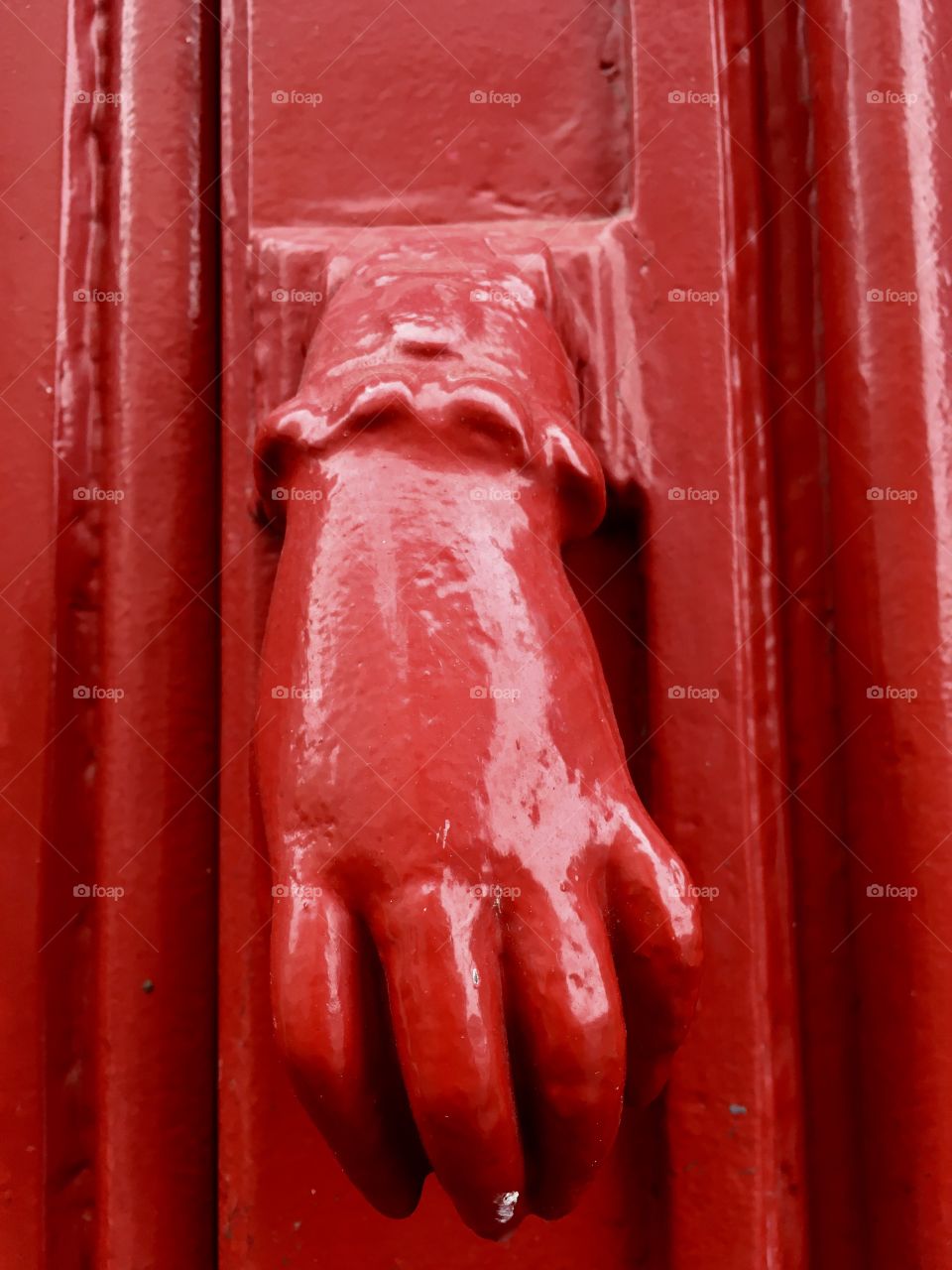 The red hand knocker