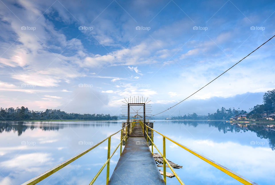 Lake Cileunca, a relic of the colonial period