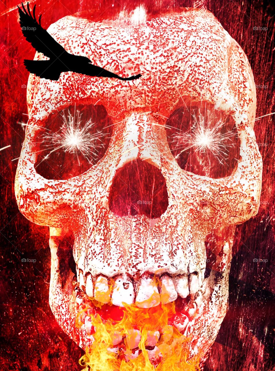 Blazing skull
