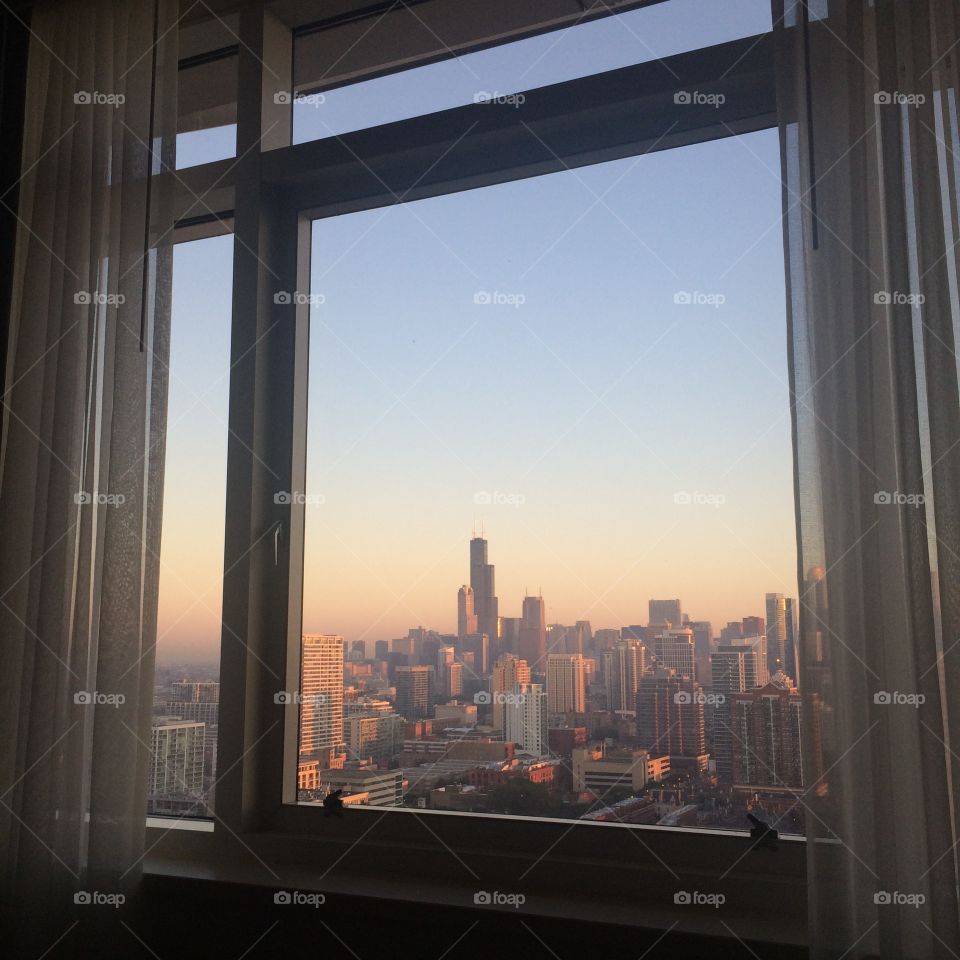 Chicago through the window 