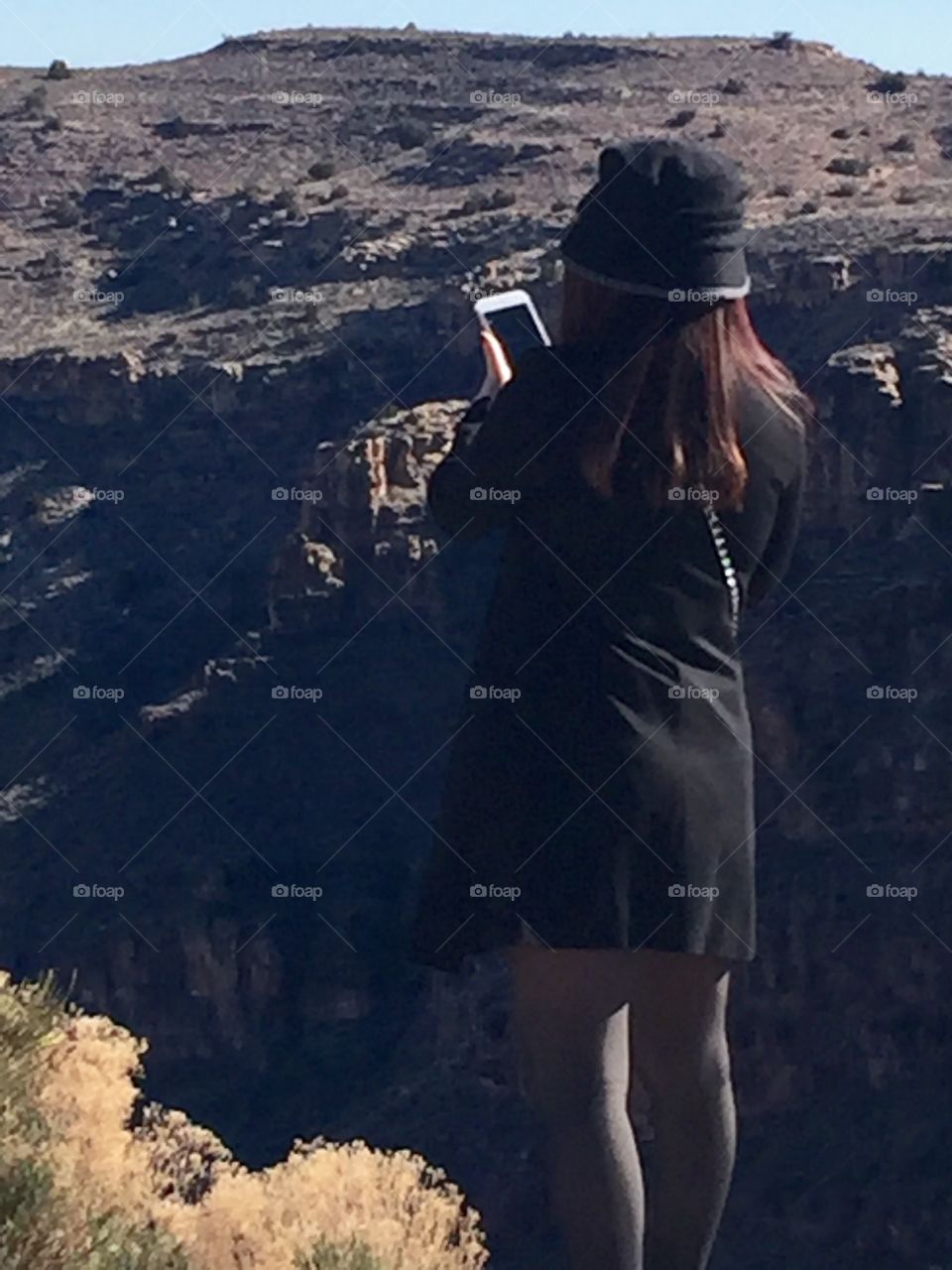 Girl enjoying the beautiful canyon