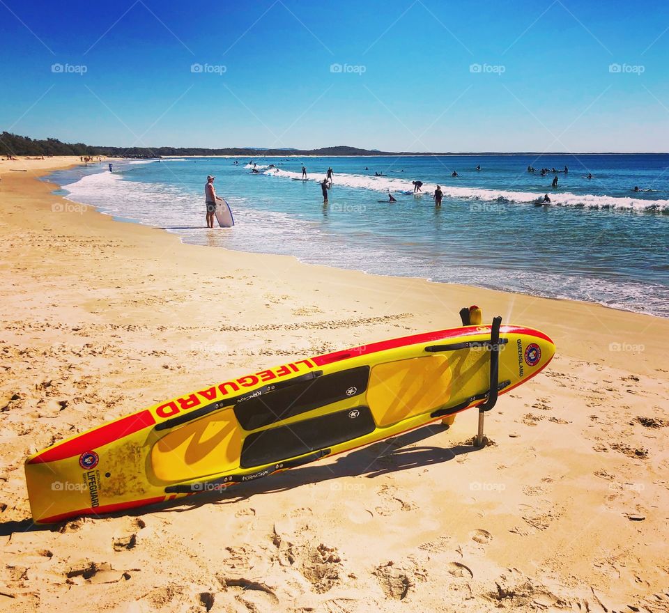 On the beach in winter in Australia 