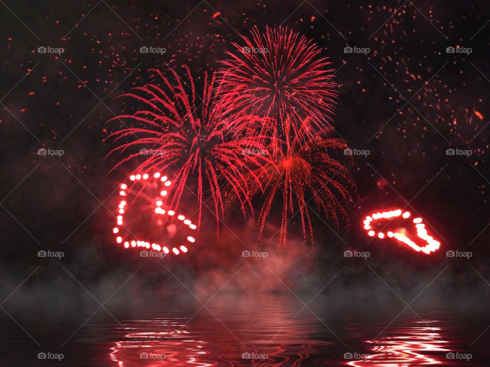 Red fireworks 