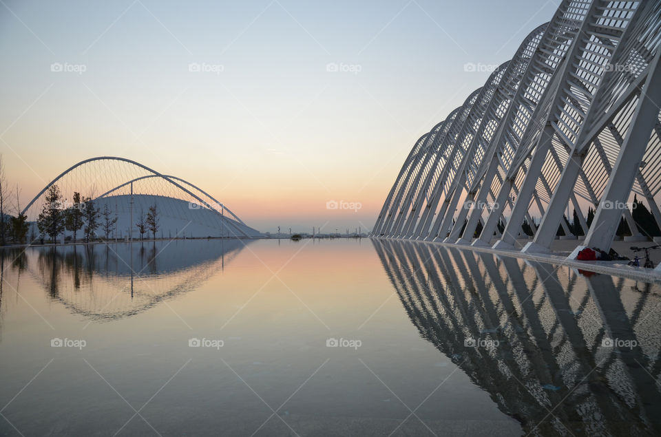 The modern Olympic Stadium in Athens, Greece