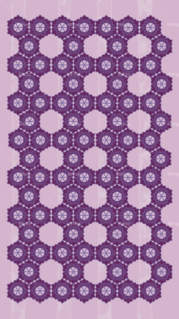 Fabric patterns, graphic patterns, tile patterns, Thai patterns Simple style on a white Snow purple