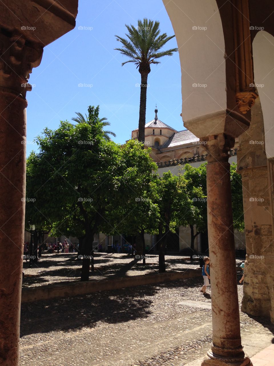 Courtyard in Córdoba. Courtyard outside the Grand Mosque in Córdoba, Spain