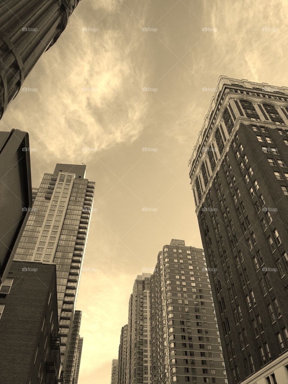 NYC Architecture in Flat Iron on 23rd Street near Madison Square Park