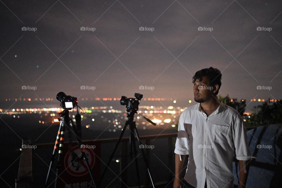 Making video of beautiful night 