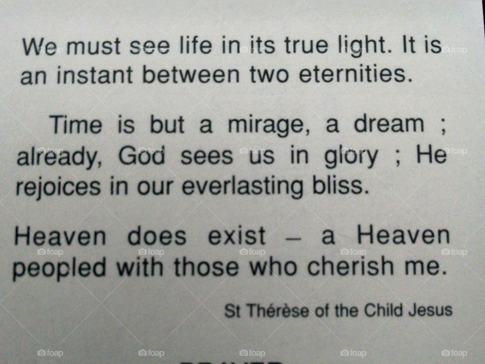 St Therese salvation in heaven