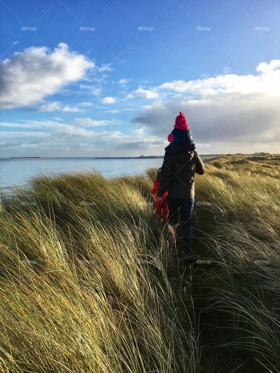 The Magical Northumbrian coast … walking along the cliff top through the tall sand dunes … beautiful 💗