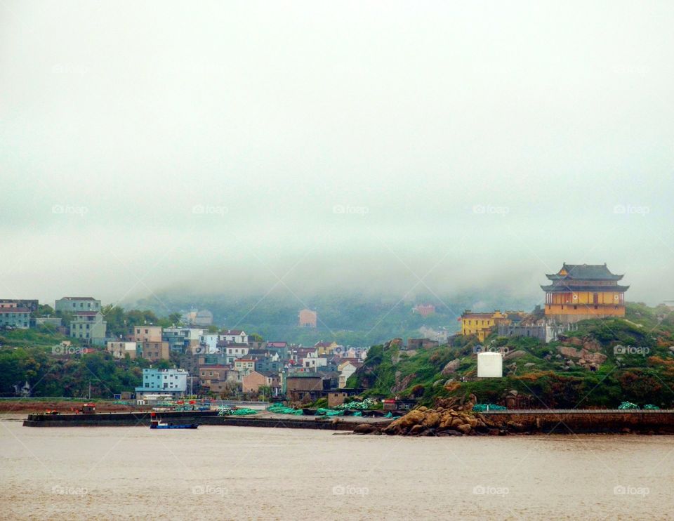 Fisherman's town on the Chinese Island.
