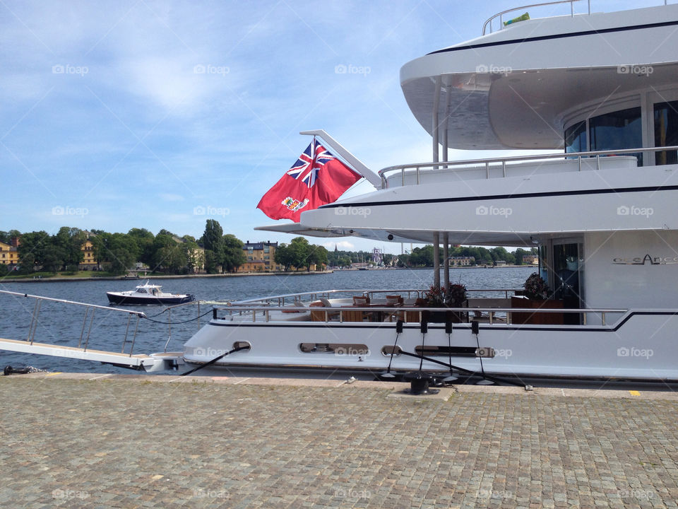 sweden stockholm embankment boat by mikaelnilsson