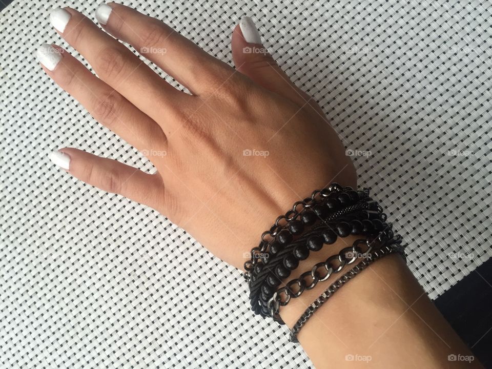 Hand with bracelet 