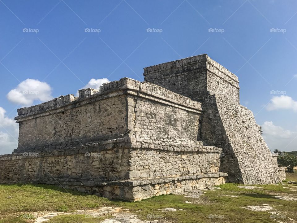 Buildings and Landmarks - Tulum Mayan Ruins in Cancun Mexico 