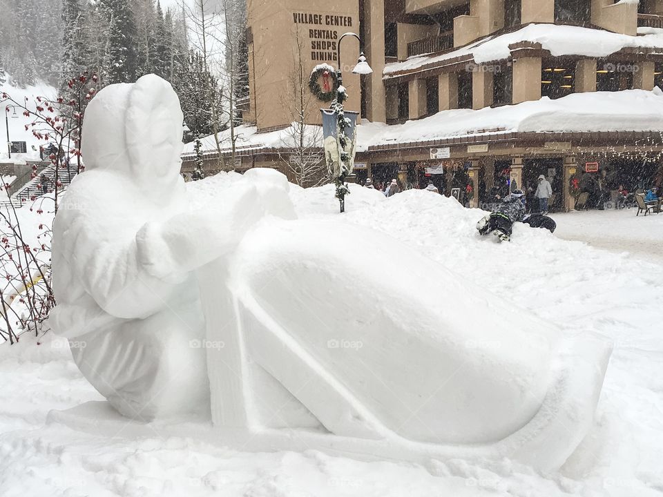 Snow sculpture 