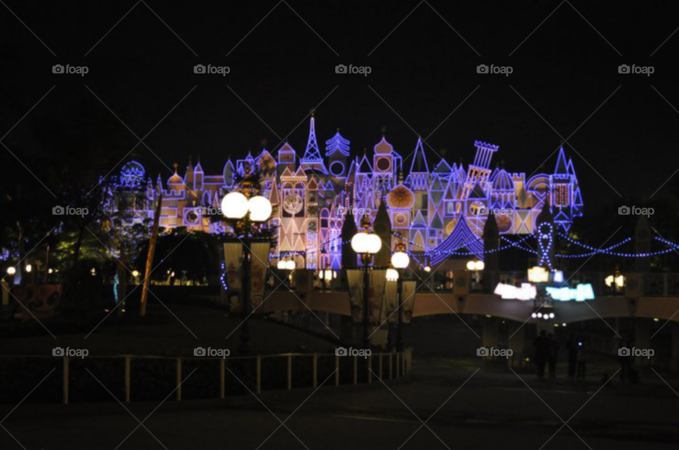 Disney lights. amazing light show at Disney land HK