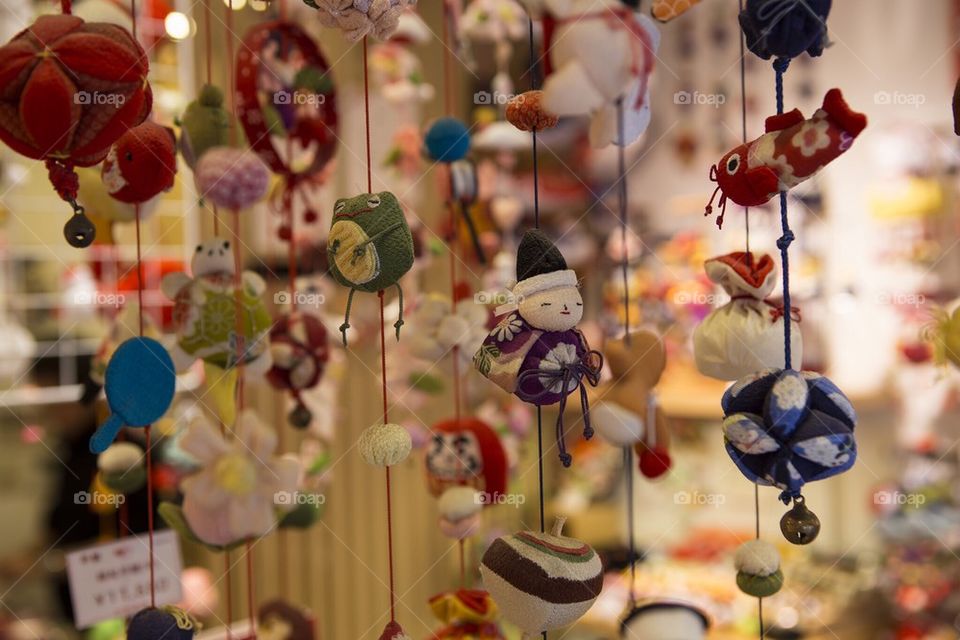 Decorations in Japanese store