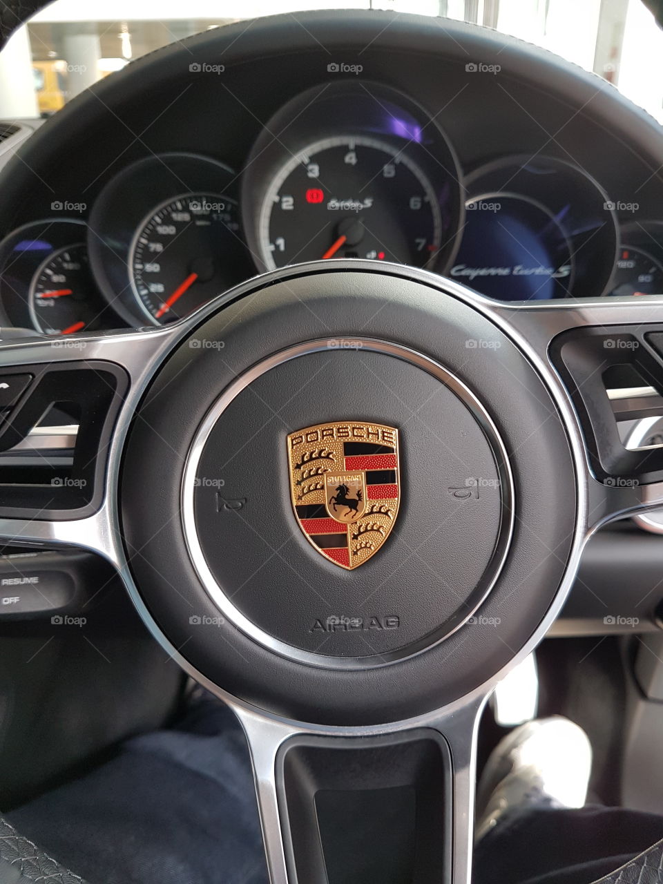 Porsche car interior