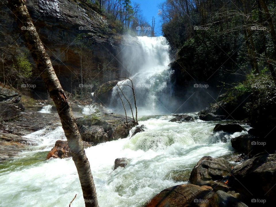 High falls during whitewater release, North Carolina