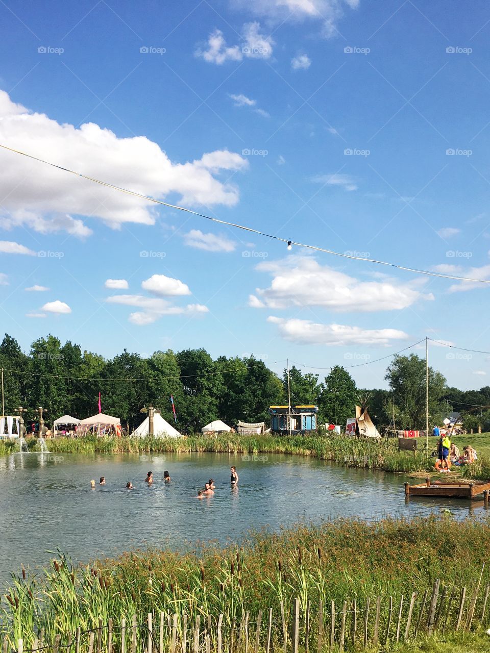Lake at a festival 