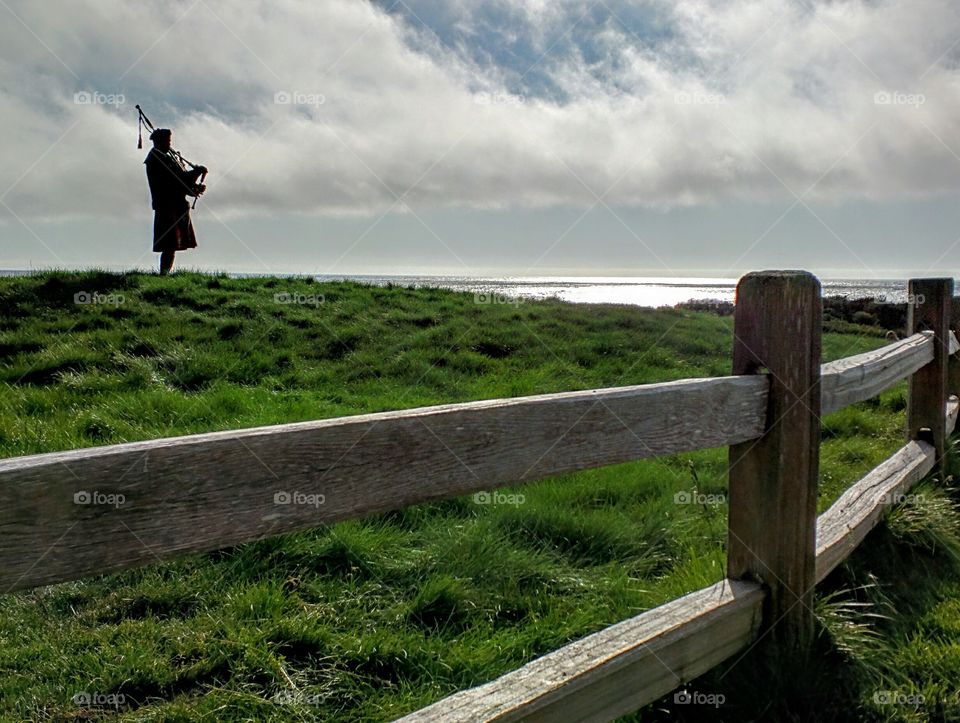 Bagpipe Sunet. Enjoying the sunset in Monterey, CA while listening to the bagpipes