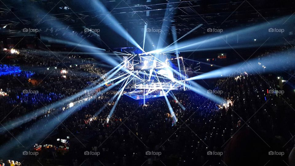 Backstreet Boys concert in Italy in 2019 with DNA World Tour. The Mediolanum Forum Assago in Milan.