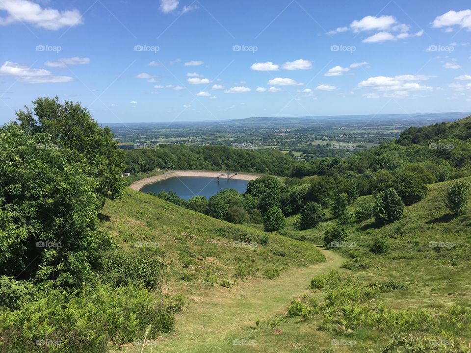 Malvern Hills on a sunny day, Worcestershire, England 