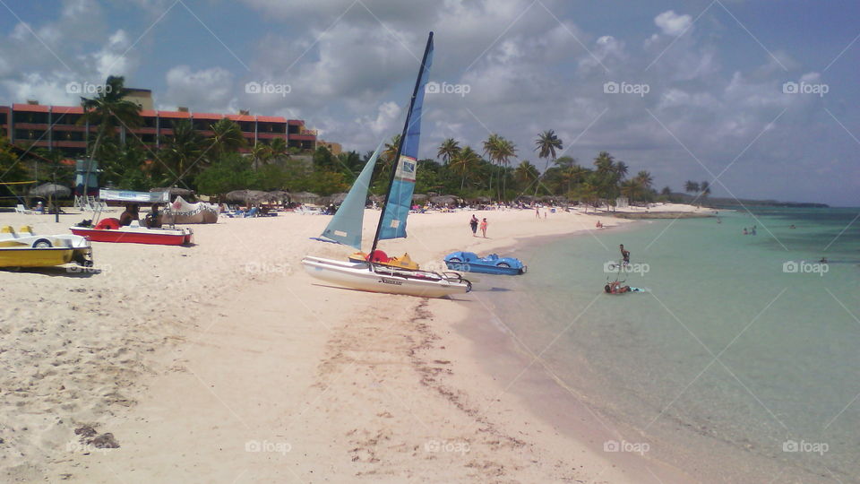 white sandy beach