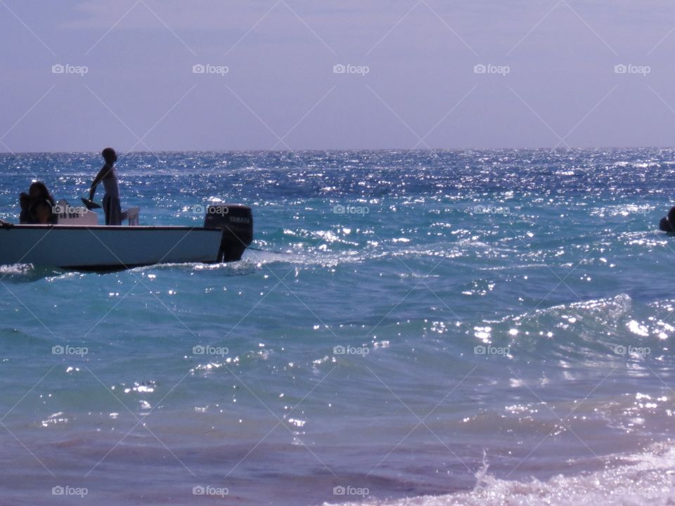 Local man enjoying the ocean and sunshine 