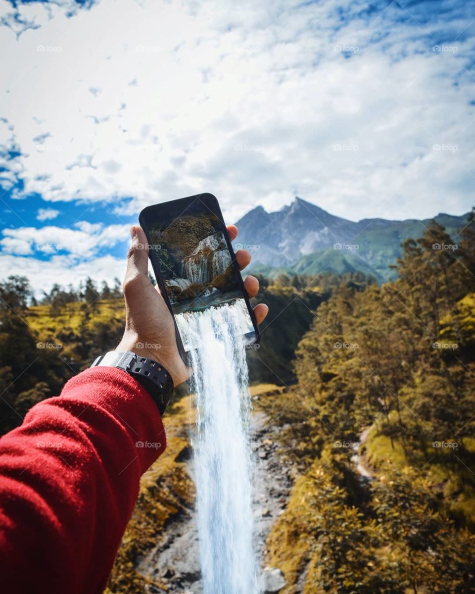 waterfall from my handphone