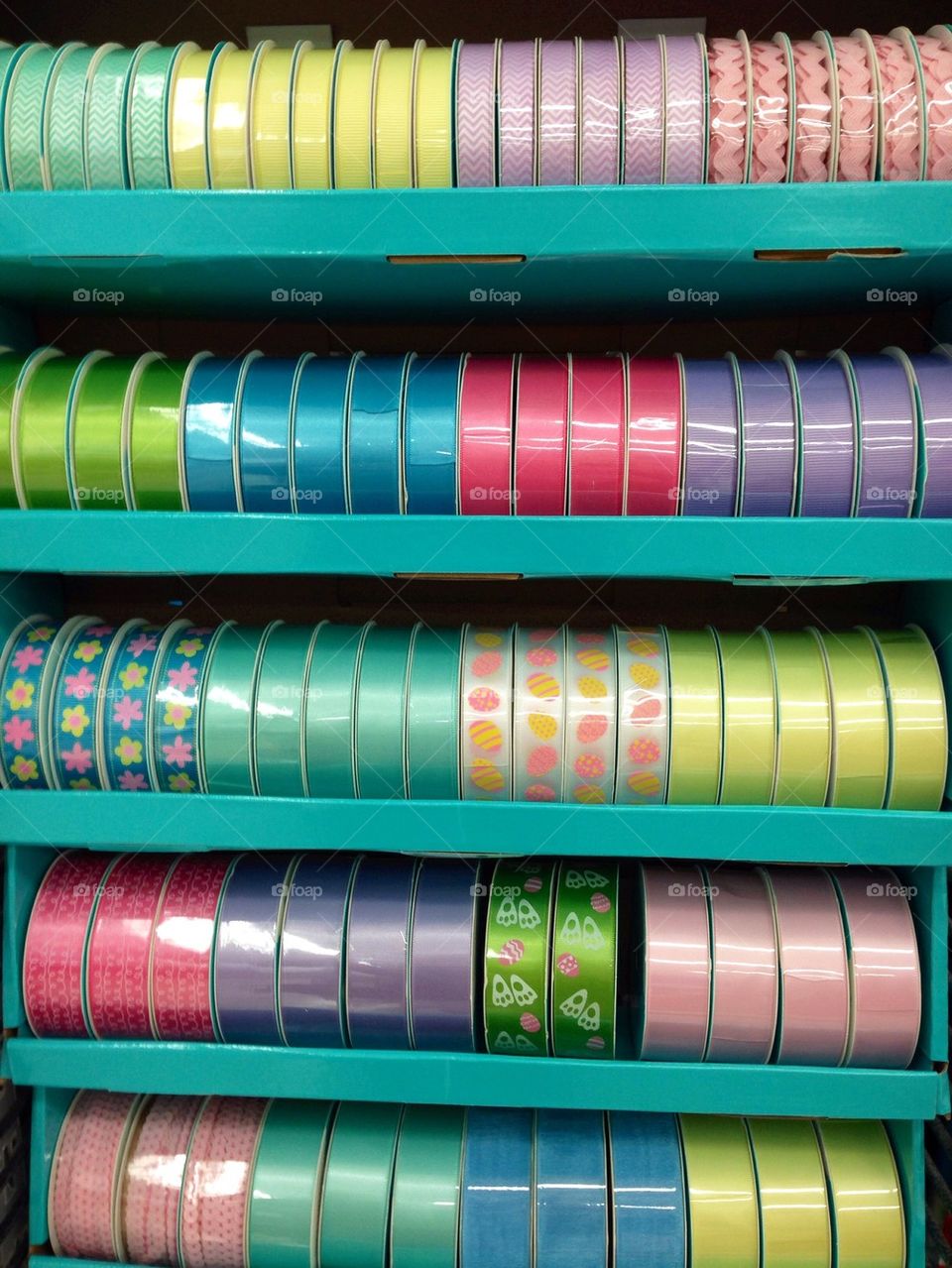 Ribbons on display