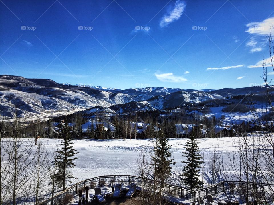 Snowy mountain during winter