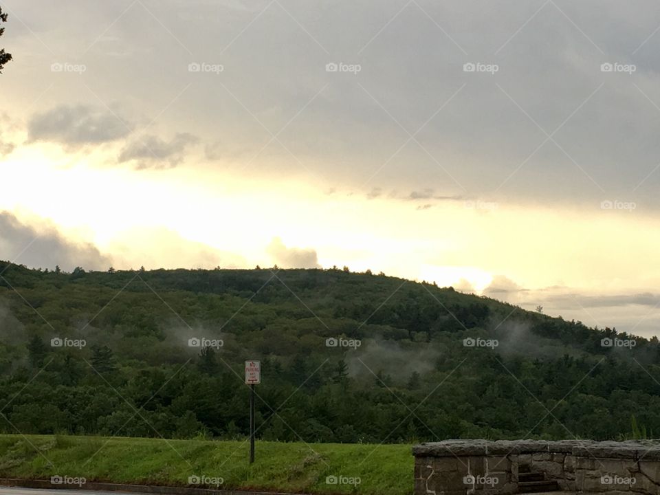 Sunrise over the mountains 